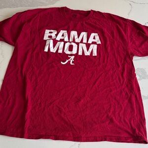 BAMA MOM university of Alabama red tee shirt woman’s xl bama crimson tide